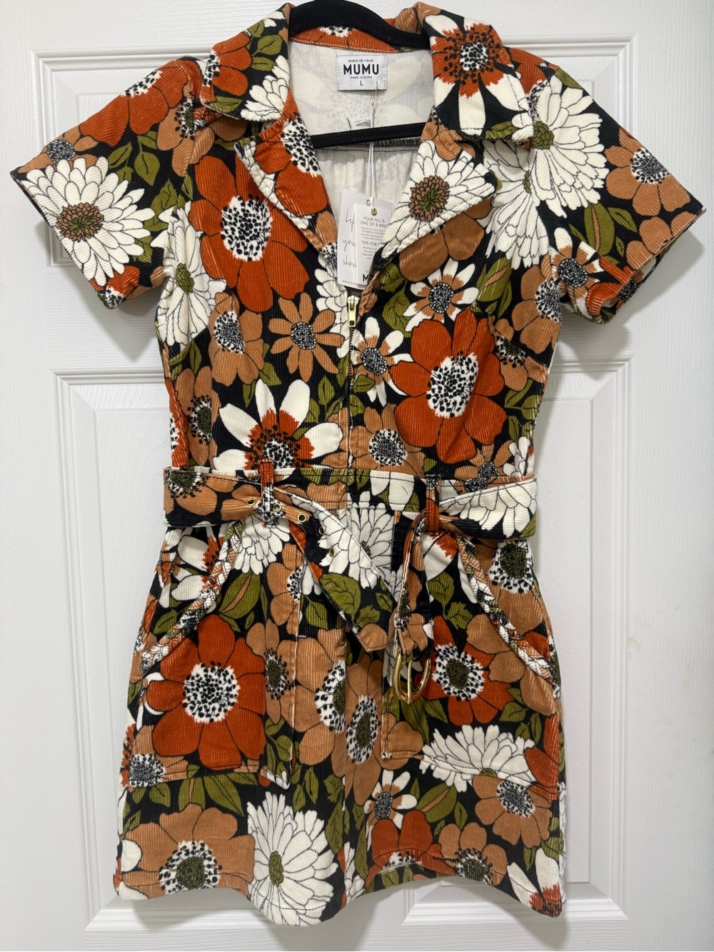 New with tags Show Me Your MuMu Floral Belted Mini Dress